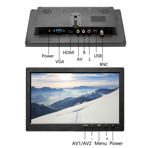 SECURITY MONITOR 10'' ανάλυση 1024 x 600