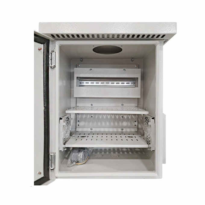 ΜΕΤΑΛΛΙΚΟ ΚΙΒΩΤΙΟ ΣΤΕΓΑΝΟ ΜΕ ΡΑΦΙΑ ΚΑΙ ΚΛΕΙΔΙ 350x510x200mm IP 55 - Image 2