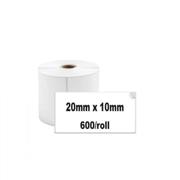 Αυτοκόλλητη θερμική ετικέτα 20x10mm Λευκή WP2010-600