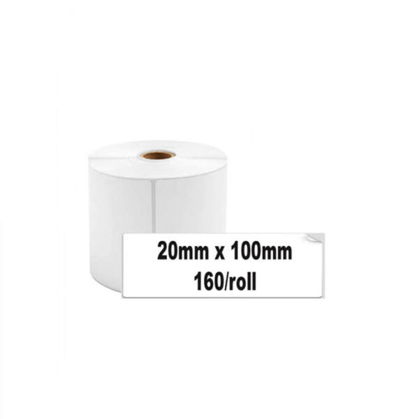 Αυτοκόλλητη θερμική ετικέτα 20x100mm Λευκή WP20100-160