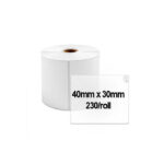 Αυτοκόλλητη θερμική ετικέτα 40x30mm ΔΙΑΦΑΝΗ WP-TT4030-230