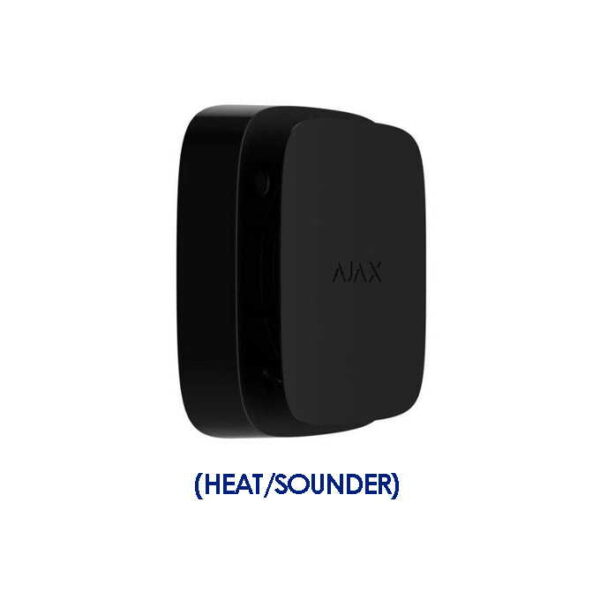 AJAX EN54 FIREPROTECT (HEAT/SOUNDER) BLACK